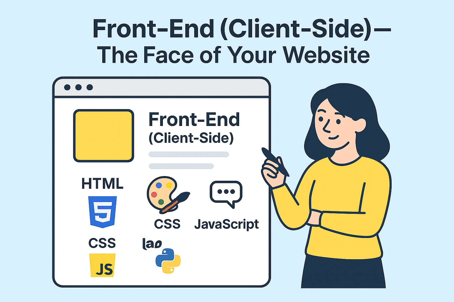 Front-End (Client-Side) – The Face of Your Website